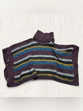 Tommy Hilfiger Multicolor Turtleneck Sweater Poncho